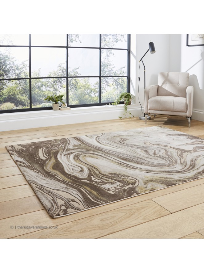 Florence 50031 Marble Beige Gold Rug - 3