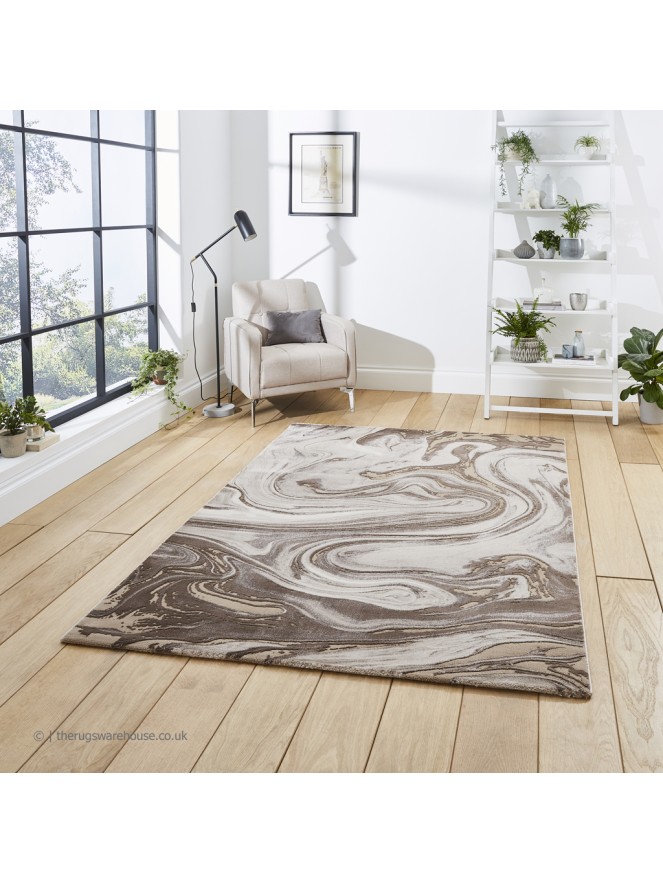Florence 50031 Marble Beige Silver Rug - 2