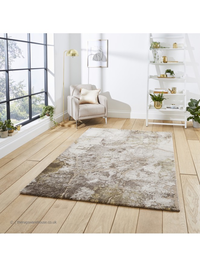 Florence 50032 Marble Beige Gold Rug - 2