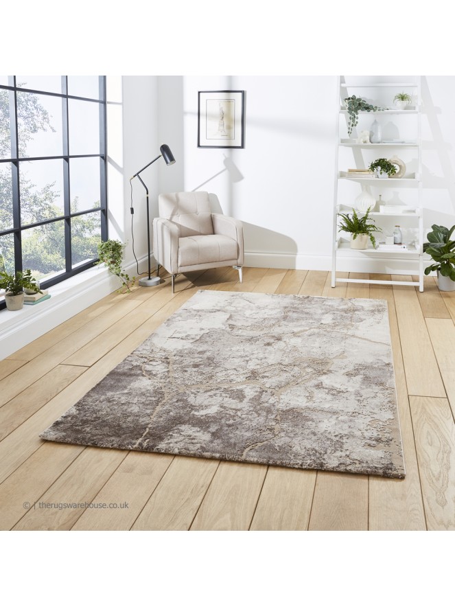 Florence 50032 Marble Beige Silver Rug - 2