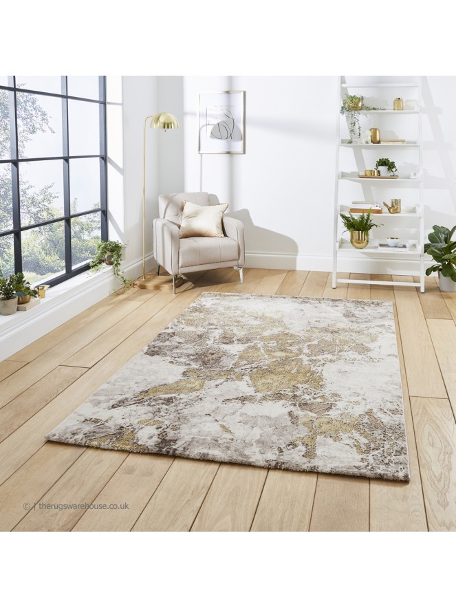 Florence 50033 Marble Beige Gold Rug - 2