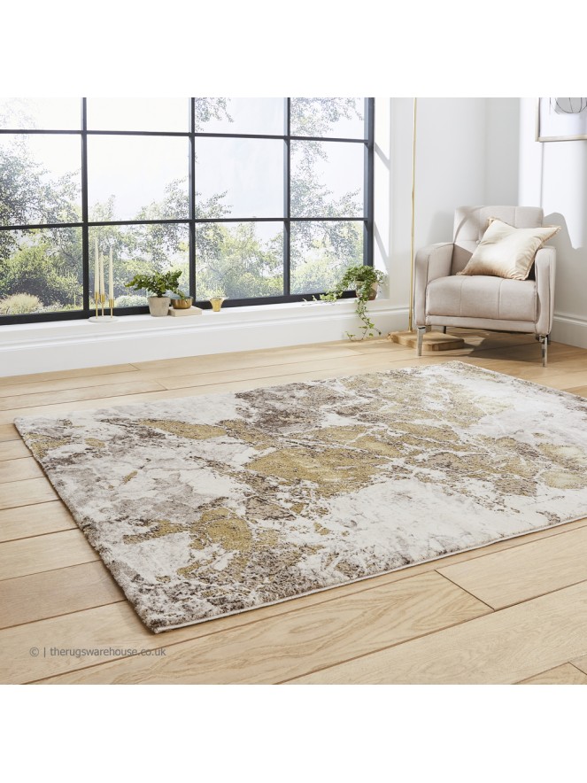 Florence 50033 Marble Beige Gold Rug - 3