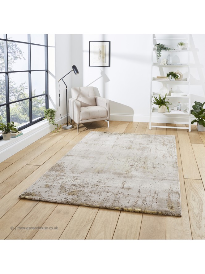 Florence 50034 Distressed Beige Gold Rug - 2