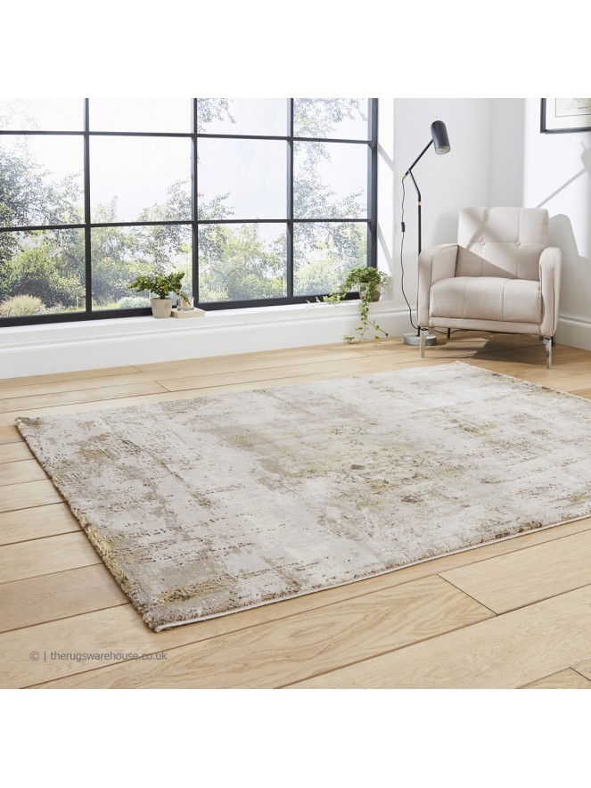 Florence 50034 Distressed Beige Gold Rug - 3