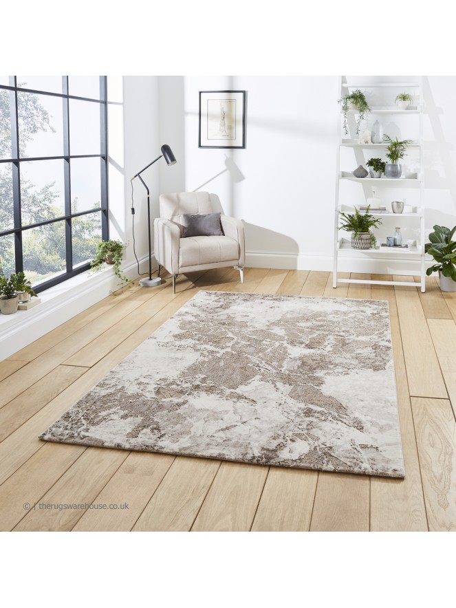 Florence 50033 Marble Beige Silver Rug - 2