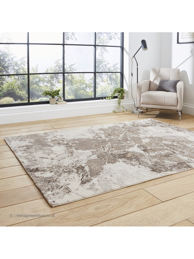 Florence 50033 Marble Beige Silver Rug - 3