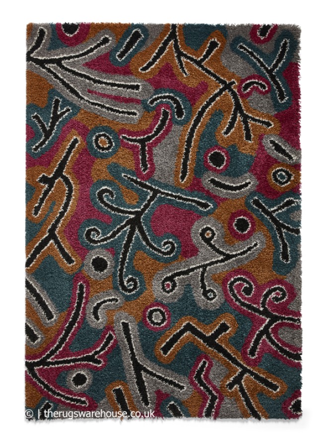 Royal Nomadic Abstract Dark Rug - 4