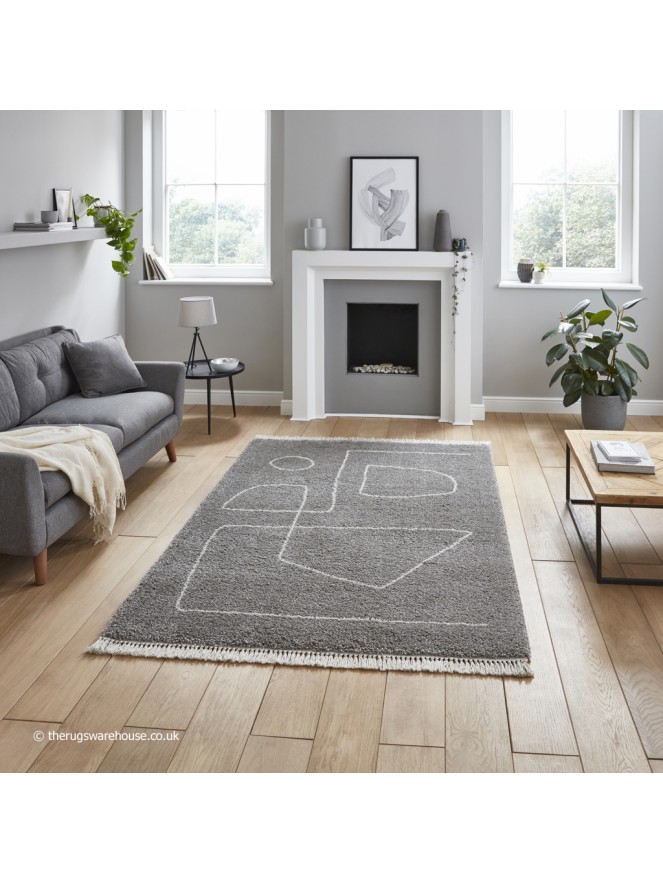 Icon Grey Cream Rug - 2