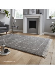 Icon Grey Cream Rug - Thumbnail - 3