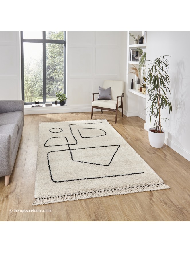 Icon White Black Rug - 2