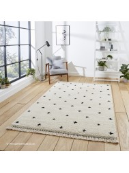 Dotty White Black Rug - Thumbnail - 2