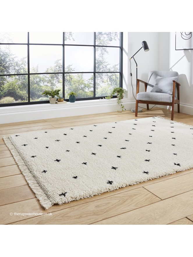 Dotty White Black Rug - 3