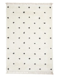 Dotty White Black Rug - Thumbnail - 10