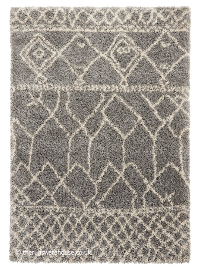 Berber Tribal Grey Rug - 9