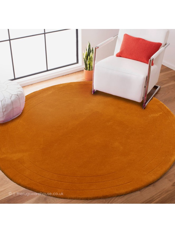 Accra Orange Circle Rug - 2