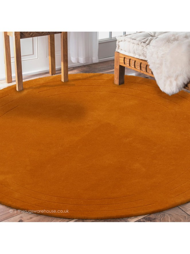 Accra Orange Circle Rug - 3