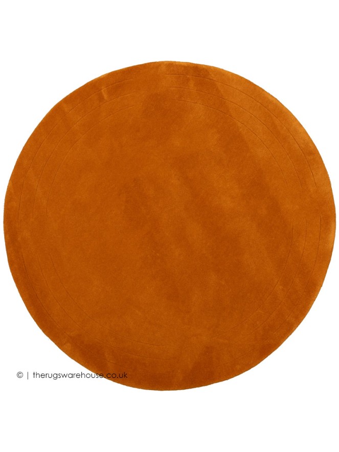 Accra Orange Circle Rug - 9