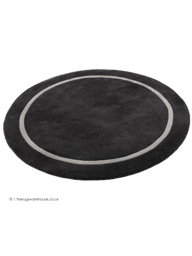 Kiev Charcoal Circle Rug - 7