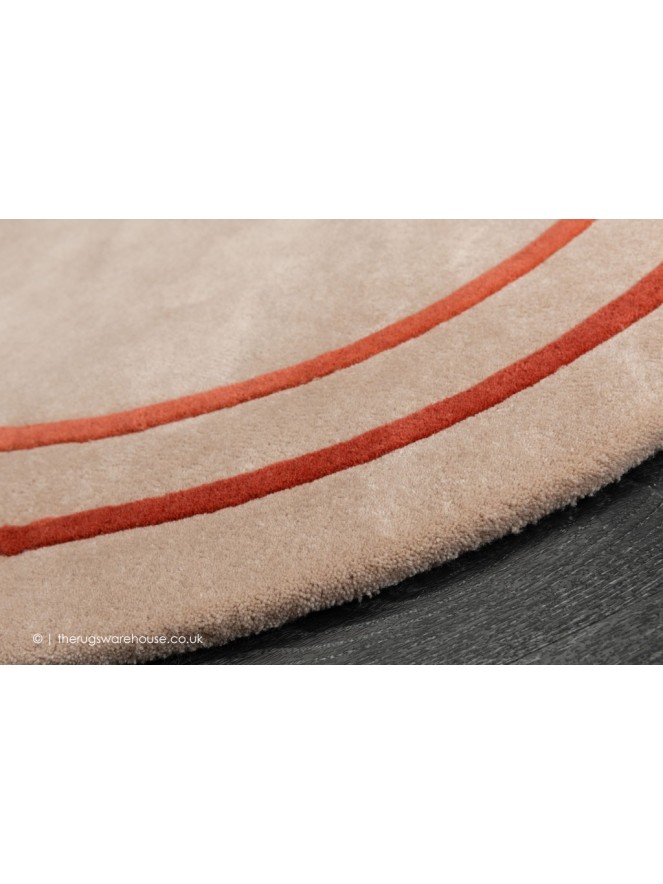 Riga Beige Coral Circle Rug - 3