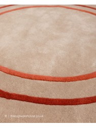 Riga Beige Coral Circle Rug - Thumbnail - 6