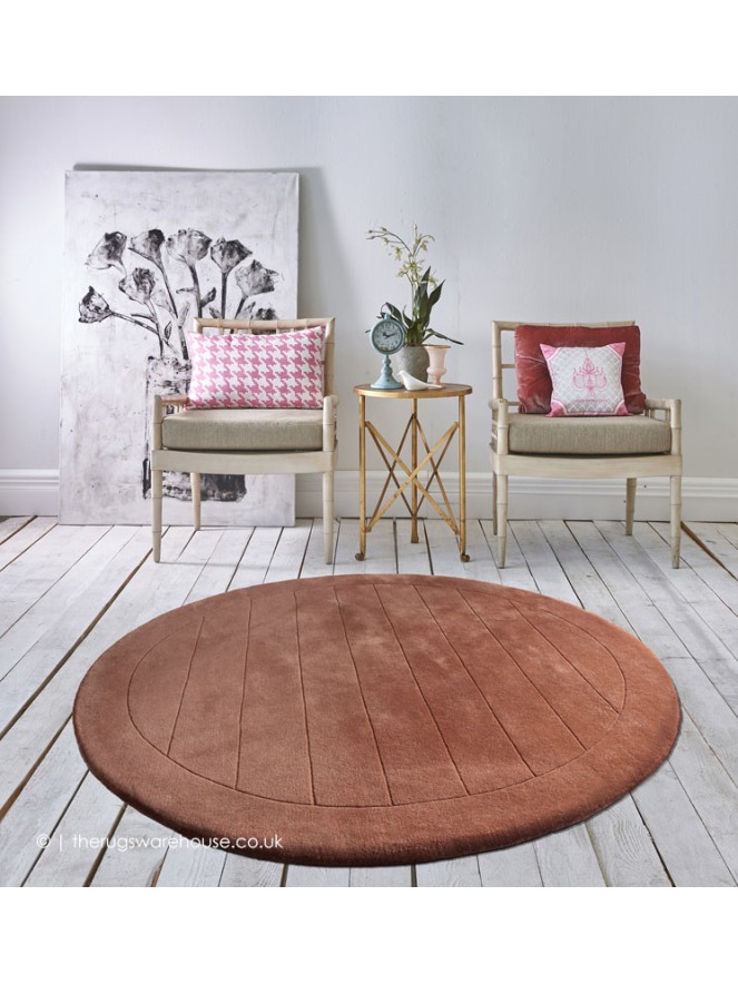 Tampa Rosewood Circle Rug - 2