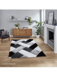 Olympia Black White Rug - Thumbnail - 2