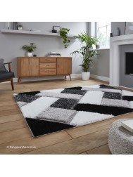 Olympia Black White Rug - Thumbnail - 3