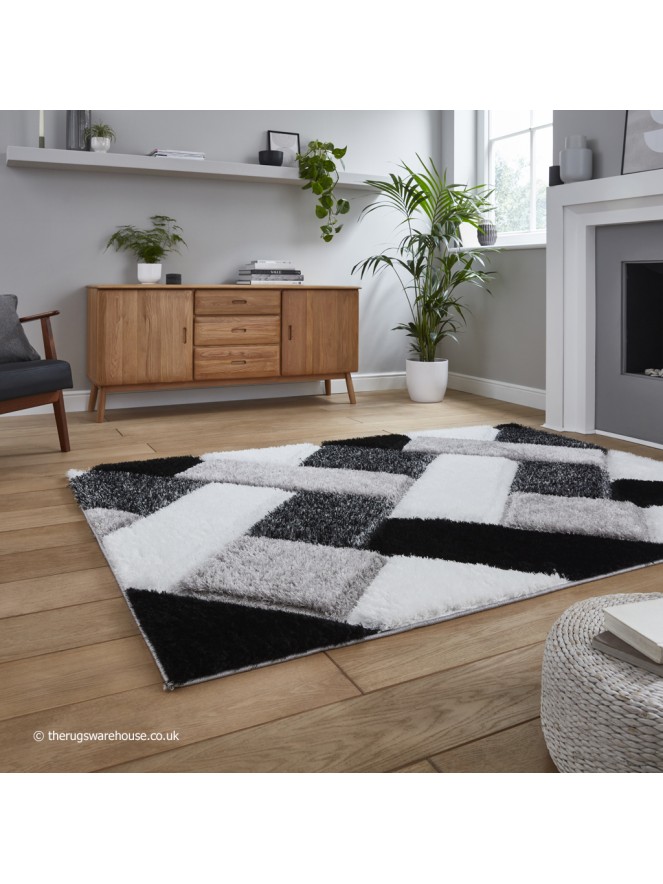 Olympia Black White Rug - 3