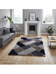 Olympia Grey Navy Rug - Thumbnail - 2