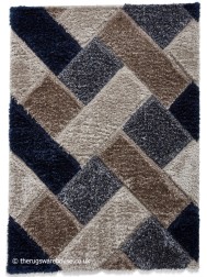 Olympia Grey Navy Rug - Thumbnail - 10