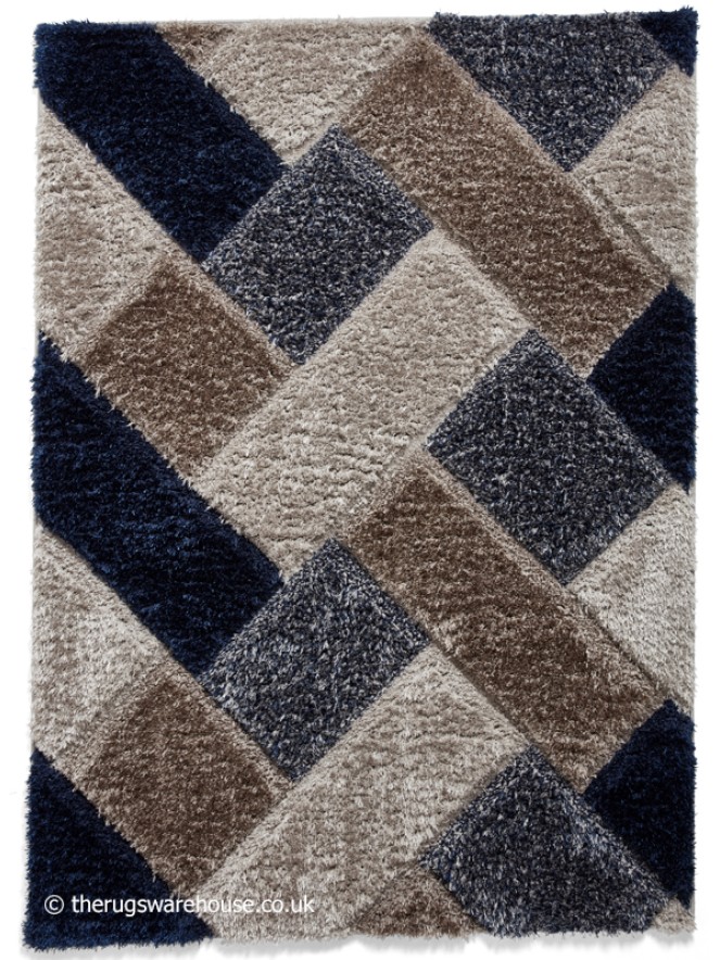 Olympia Grey Navy Rug - 10