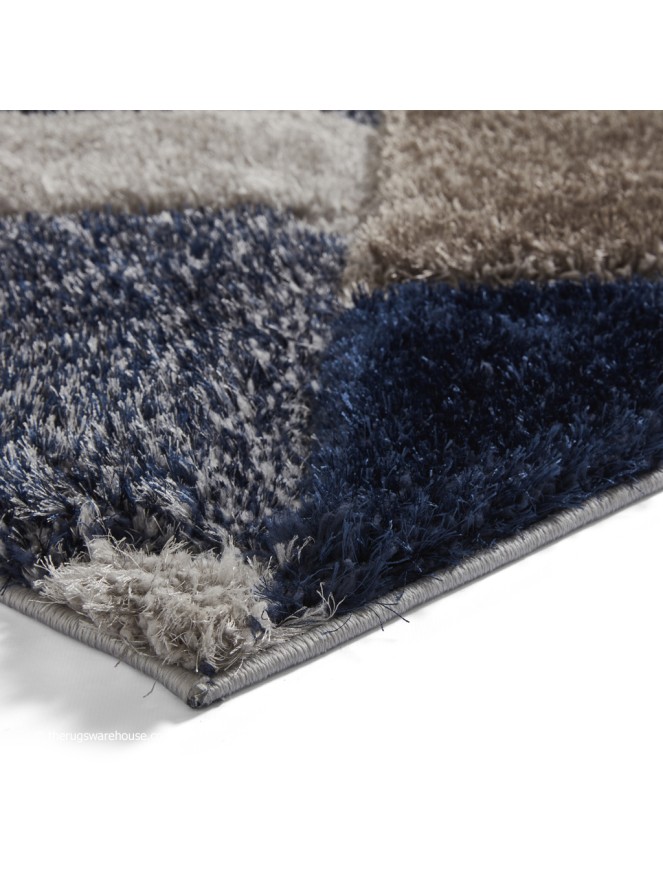 Olympia Grey Navy Rug - 7