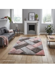 Olympia Grey Pink Rug - Thumbnail - 3