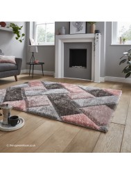 Olympia Grey Pink Rug - Thumbnail - 2