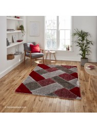 Olympia Grey Red Rug - Thumbnail - 2