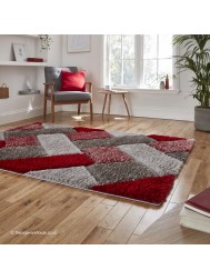 Olympia Grey Red Rug - Thumbnail - 3