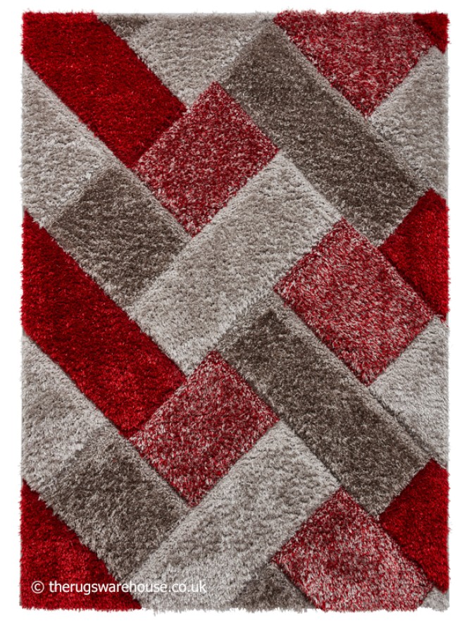 Olympia Grey Red Rug - 10