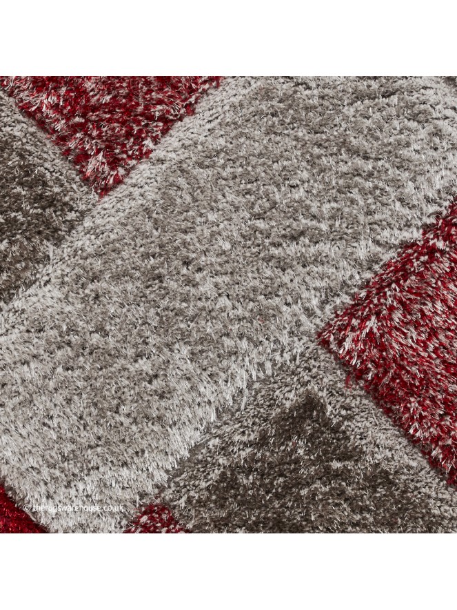 Olympia Grey Red Rug - 6