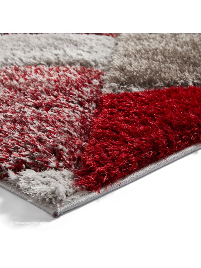 Olympia Grey Red Rug - 7