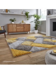 Olympia Grey Yellow Rug - Thumbnail - 3