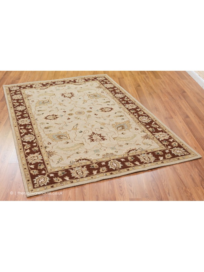 Sumak Cream Brown Rug - 3