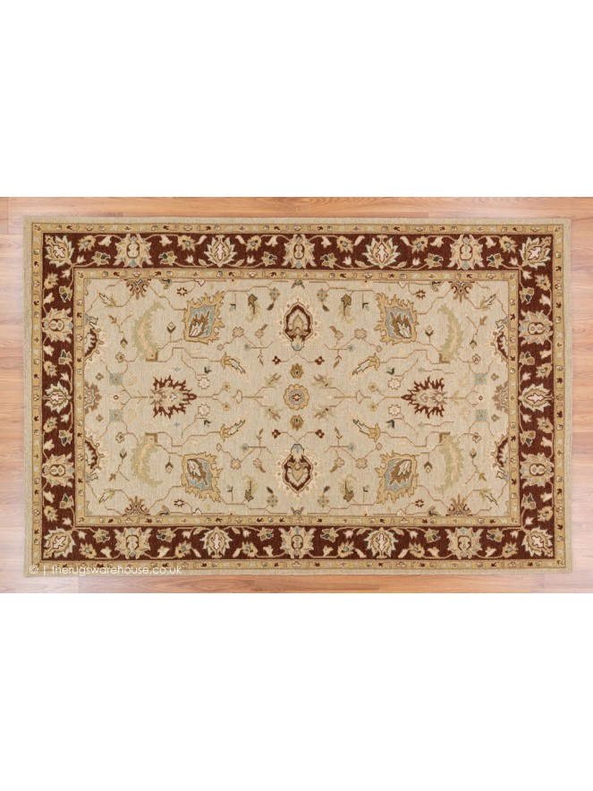 Sumak Cream Brown Rug - 8