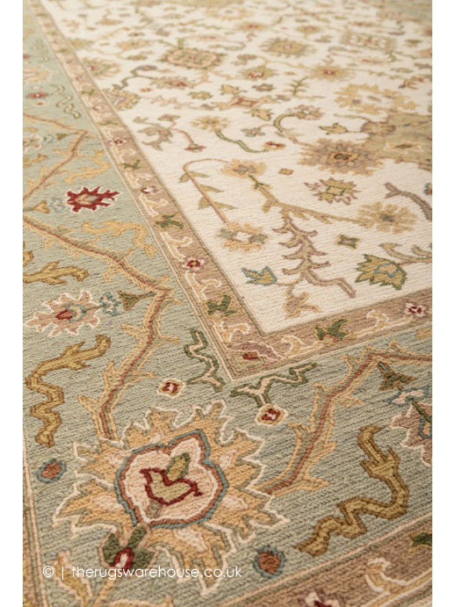 Sumak Green Border Rug - 6