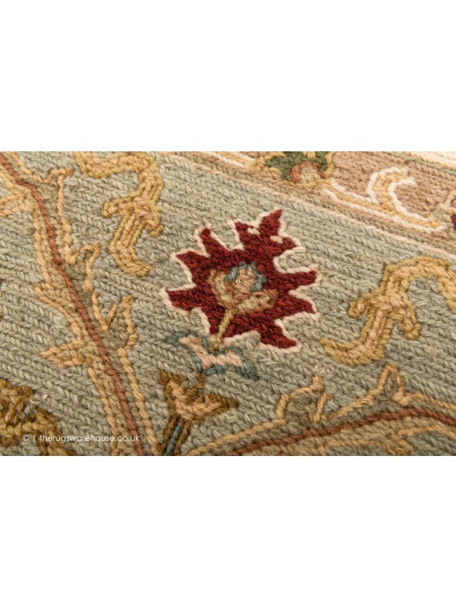 Sumak Green Border Rug - 7