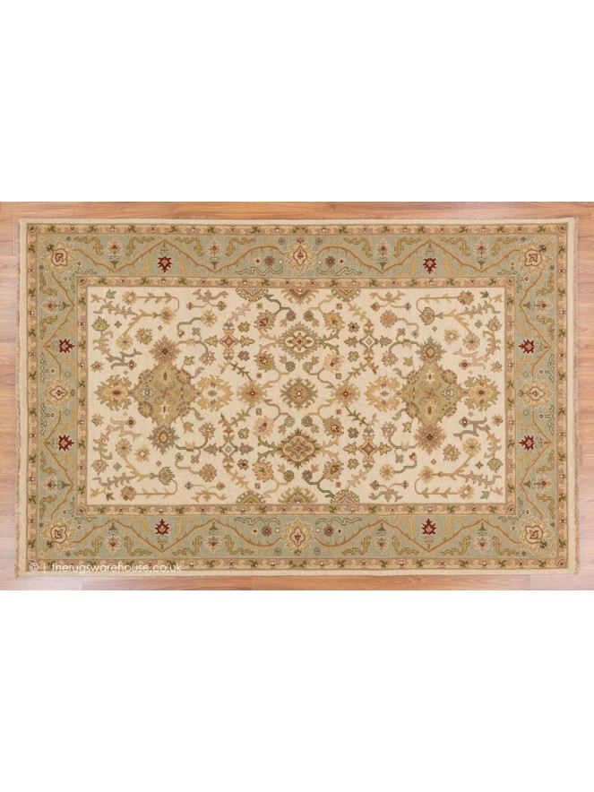 Sumak Green Border Rug - 8