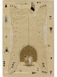 Lion Beige Rug - Thumbnail - 4