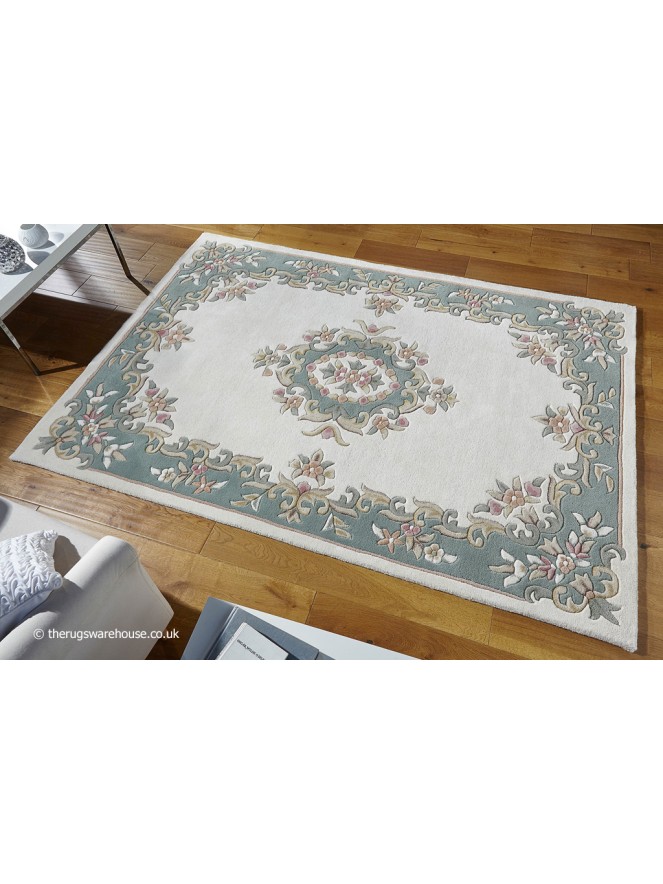 Royal Ivory Green Rug - 2