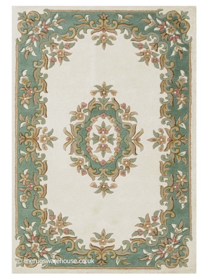 Royal Ivory Green Rug - 6