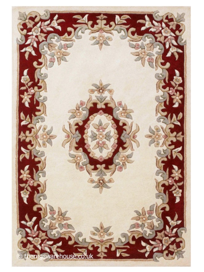 Royal Ivory Red Rug - 6