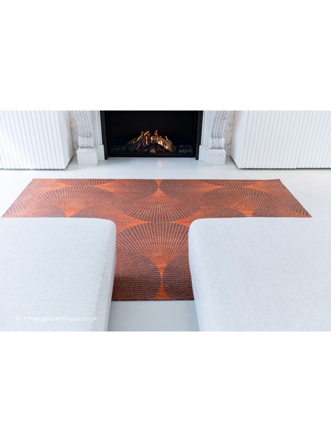 Yuzen Orange Rug - 2